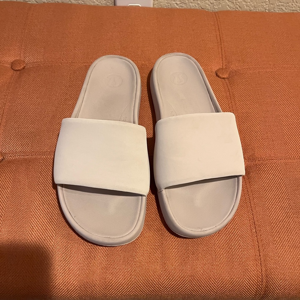 lululemon athletica light rose Slide Sandals